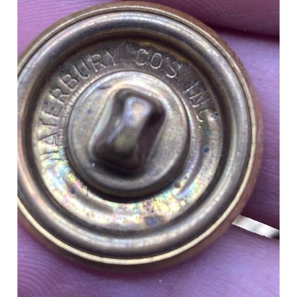 vtg Lot 8 Large 1" Military WW2 Waterbury Uniform Brass Buttons Shank Eagle Army - Picture 5 of 6